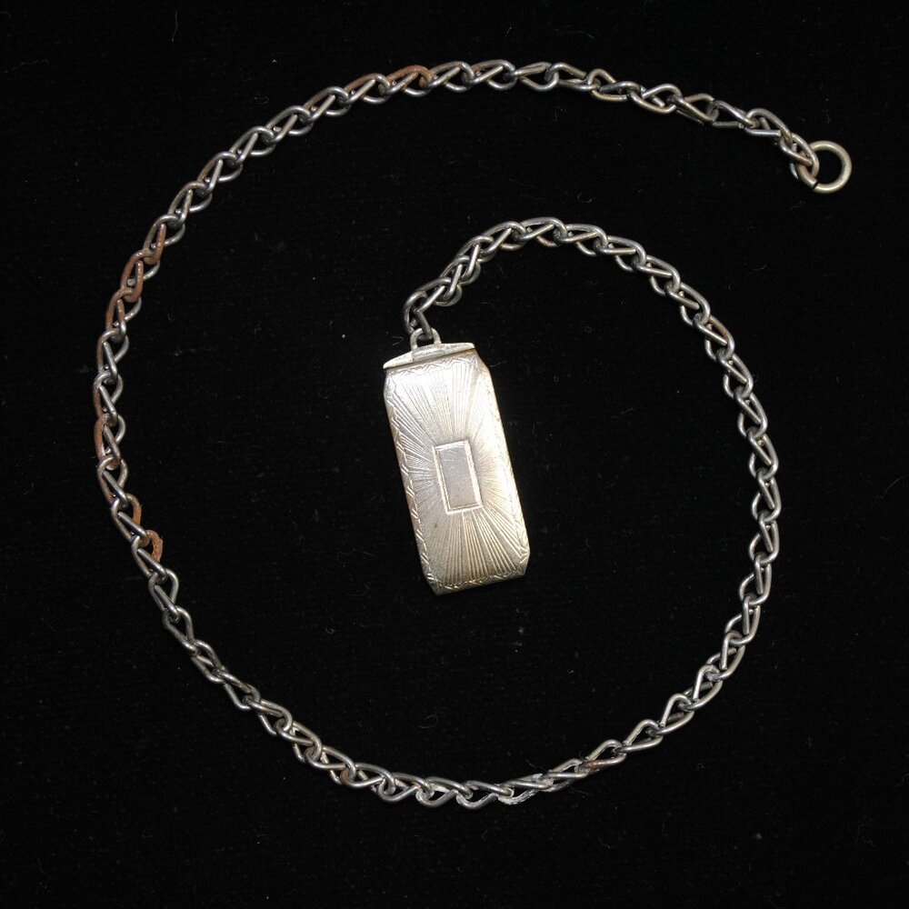 Antique Art Deco Belt Loop / Beltogram Watch Chain Missing Clip
